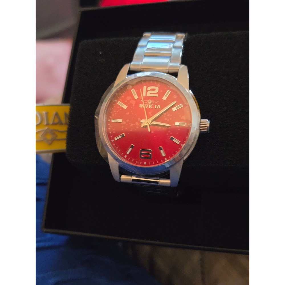Invicta Specialty Mens Watch 48500 Red Gradient Dial Stainless Steel Bracelet